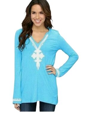 Lilly Pulitzer Thea Tunic turquoise size large
